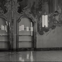 SUPERWIRE S3 . STEEL &amp; GLASS CHANDELIER . BY FORMAFANTASMA 