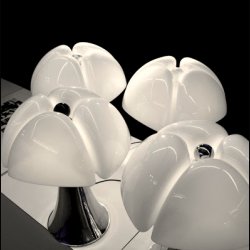 PIPISTRELLO TABLE LAMP MEDIUM BLACK . GAE AULENTI 