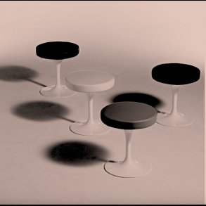 SAARINEN TULIP STOOL . KNOLL ITALY 