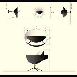 SERGE MOUILLE SATURNUS LAMP .1957