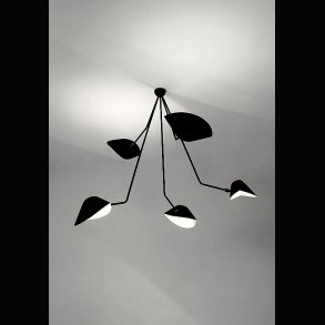 SERGE MOUILLE ARIGNEE . CEILING LAMP 5 ARMS