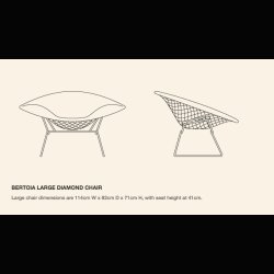 BERTOIA LOUNGE CHAIR . LARGE DIAMOND CHAIR . KNOLL  