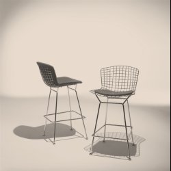 BERTOIA BAR STOOL . CHROME . KNOLL