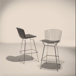 BERTOIA BAR STOOL . CHROME . KNOLL