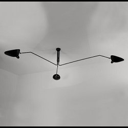 SERGE MOUILLE CEILING LAMP 3 ARMS