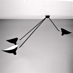 SERGE MOUILLE SPIDER 3 ARMS LOFTSLAMPE 1953