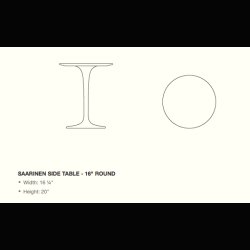 EERO SAARINEN . MARBLE SIDE TABLE .  KNOLL