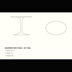 EERO SAARINEN . MARBLE SIDE TABLE .  KNOLL