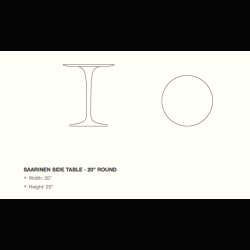 EERO SAARINEN . MARBLE SIDE TABLE .  KNOLL