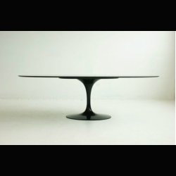 SAARINEN BLACK MARBLE DINING TABLE .  KNOLL