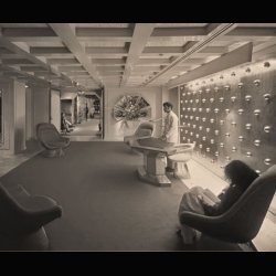 PLATNER EASY CHAIR .  WARREN PLATNER INTERIOR 