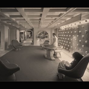 PLATNER EASY CHAIR .  WARREN PLATNER INTERIOR 