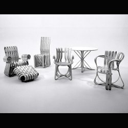 GROSS CHECK CHAIRS . FRANK GEHRY