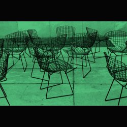 BERTOIA DINING SIDECHAIR .  KNOLL