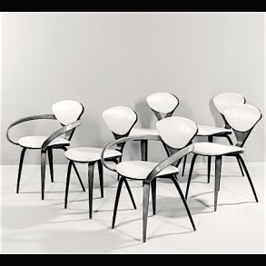 NORMAN CHERNER CHAIRS . upholstered leather - 