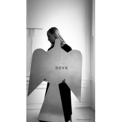 LITTLE DOVE WITH A BIG PEACEFUL STATEMENT . 120 CM DOVE . 