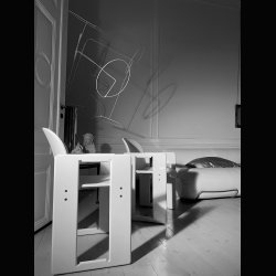 DIALOGO ARMCHAIR .  by Scarpa . white laquered edition