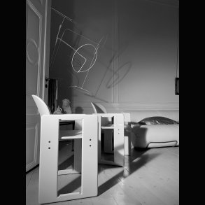 DIALOGO ARMCHAIR .  by Scarpa . white laquered edition