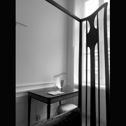 DESK LAMP WHITE . BY MICHEL BUFFET . 