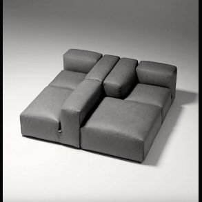 LE MURA MODULAR SOFA  LANDSCAPE IN LEATHER . BY MARIO BELLINI 