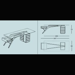 CAVOUR WRITING DESK . CARLO MOLLINO . ZANOTTA 