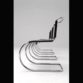 MR CHAIR LEATHER . MIES VAN DER ROHE . BY KNOLL 
