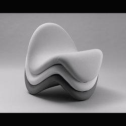 TONGUE CHAIR . BY PIERRE PAULIN  .  