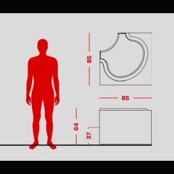 SAFARI SOFA MODULES 85 CM  . BY ARCHIZOOM  ASSOCIATI . 