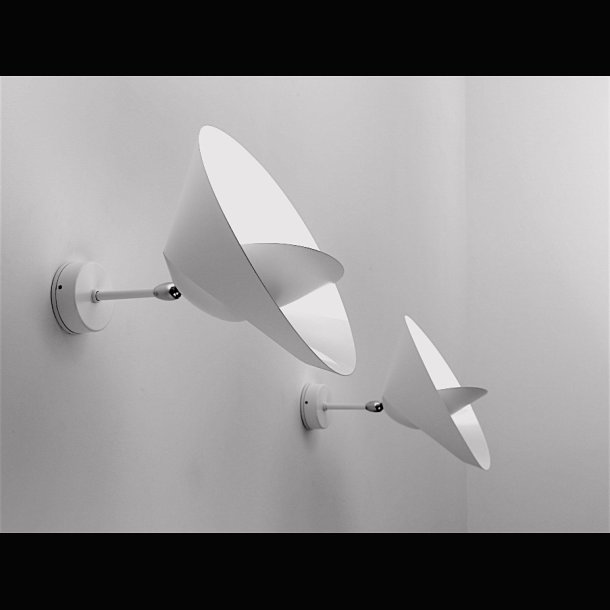 SERGE MOUILLE SATURN .  WHITE WALL LAMP