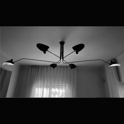 SERGE MOUILLE CEILING  6 ARMS  ROTATING . MADE IN FRANCE 