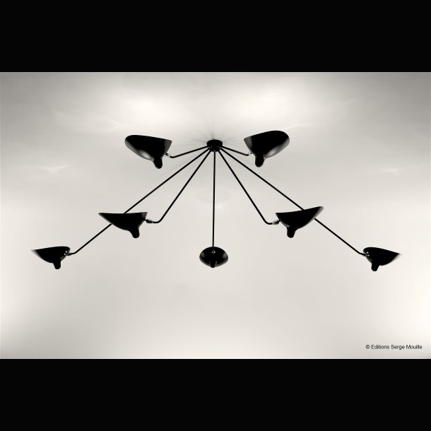 SERGE MOUILLE SPIDER CEILING LAMP 7 ARMS
