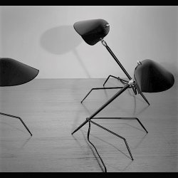 SERGE MOUILLE TRIPOD TABLE LAMP . MADE IN FRANCE 