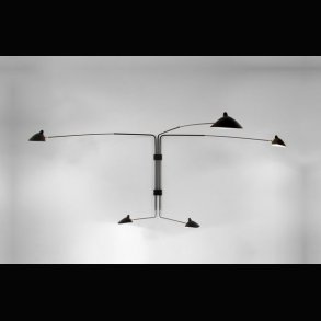 SERGE MOUILLE WALL LAMP 5 ROTATING ARMS