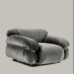 GRAND SESANN ARMCHAIR . SILK FABRIC . made in italy 