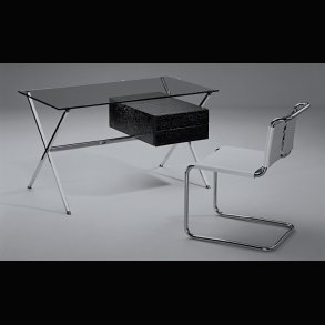 SPOLETO CHAIR . CREME, WHITE OR BLACK LEATHER . BY KNOLL