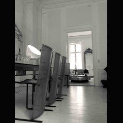 STEEL CHAIRS . VINTAGE ITALY 1980 