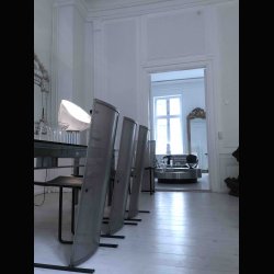 STEEL CHAIRS . VINTAGE ITALY 1980 