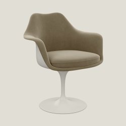  MONOGRAMME DESK . POLISHED STEEL . TULIP CHAIRS . KNOLL 