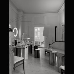 OAK SIDE TABLE &amp; STOOL BY NIKOLAJ MENTZE