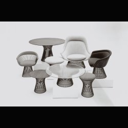 PLATNER DINING TABLE 135 CM  .  KNOLL 