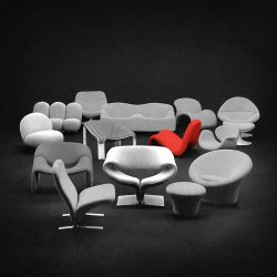 TONGUE CHAIR . BY PIERRE PAULIN  .  