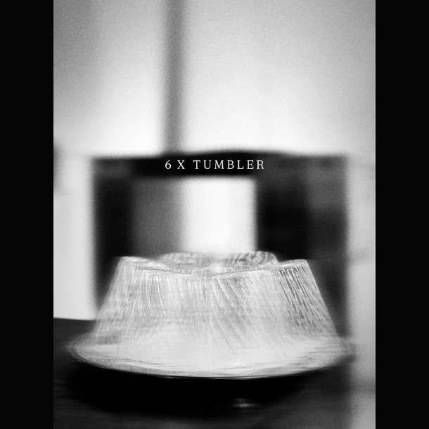 GLASS TUMBLERS . HOT OR COLD DRINKS  .  6 PIECES 