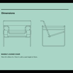 WASSILY LOUNGE CHAIR CANVAS &amp; LEATHER . MARCEL BREUER . KNOLL
