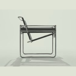 WASSILY CHAIR IN LEATHER  . MARCEL BREUER . MADE IN ITALY 