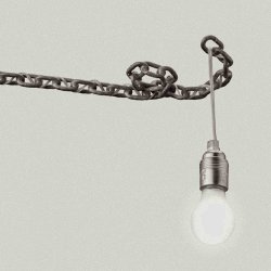 IRON CHAIN LIGHT PIECE 190 CM . LIMITED EDITION . BY ARTIST FRANZ WEST . META MEMPHIS 