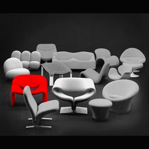 PIERRE PAULIN  . GROOVY ARMCHAIR . MADE IN FRANCE    