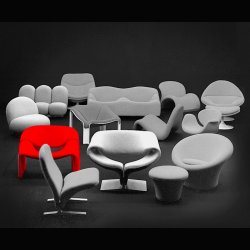 PIERRE PAULIN  ARMCHAIR . IVORY  