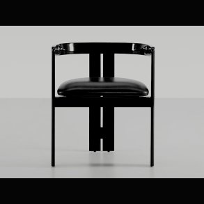  SCARPA DINING CHAIR  . PIGRECO IN BLACK LACQUERED