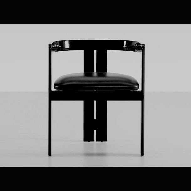  SCARPA DINING CHAIR  . PIGRECO IN BLACK LACQUERED