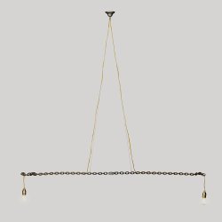 IRON CHAIN LIGHT PIECE 190 CM . LIMITED EDITION . BY ARTIST FRANZ WEST . META MEMPHIS 